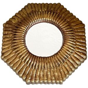 Sunburst Mirror Gold Wall Decor 6” Hollywood Regency Vintage Style